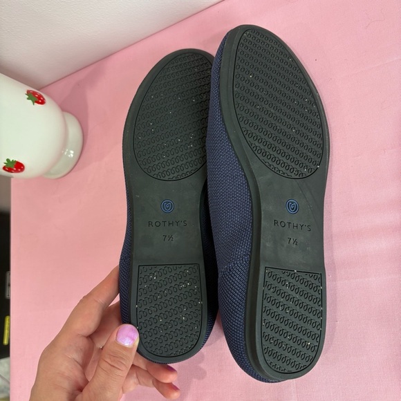 Rothy's Blue Flats Versatile Slip-On Loafers Size 7.5 EUC - Picture 3 of 4